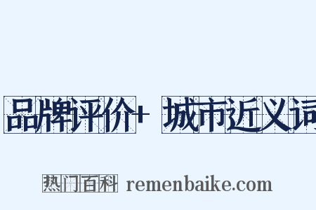 品牌评价+城市近义词是什么意思的图片